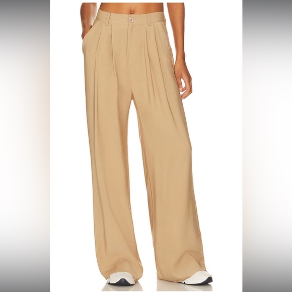 Fabi Wide Leg Pant in Camel NONchalant Label - Picture 1 of 4